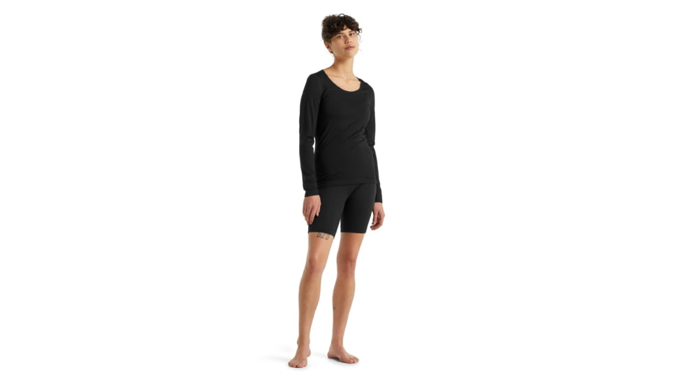 Icebreaker 200 Oasis Thermal Shorts - Womens, Black, Large, IB0A59KZ001L