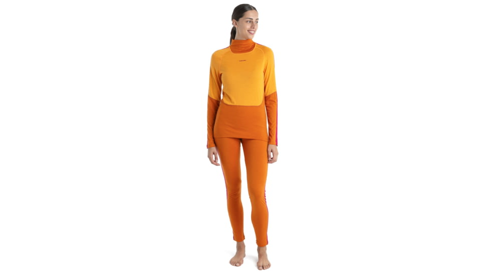 Icebreaker 200 Sonebula Thermal Leggings - Womens, Earth/Electron Pink/Cb, Small, IB0A59JS902S