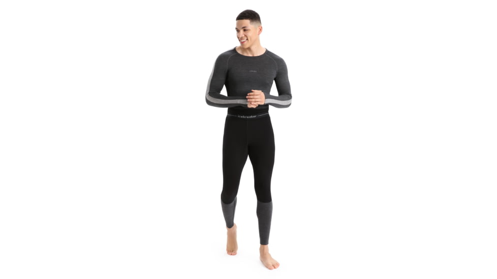 Icebreaker 200 ZoneKnit Thermal Leggings - Mens, Black/Jet Heather/Cb, 2XL, IB0A56HB091XXL