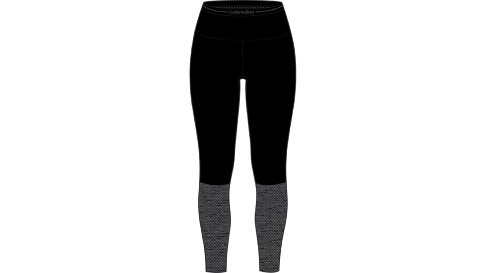 Icebreaker 200 ZoneKnit Thermal Leggings - Women's, Black/Jet Heather/Cb, Extra Small, IB0A56HE091XS