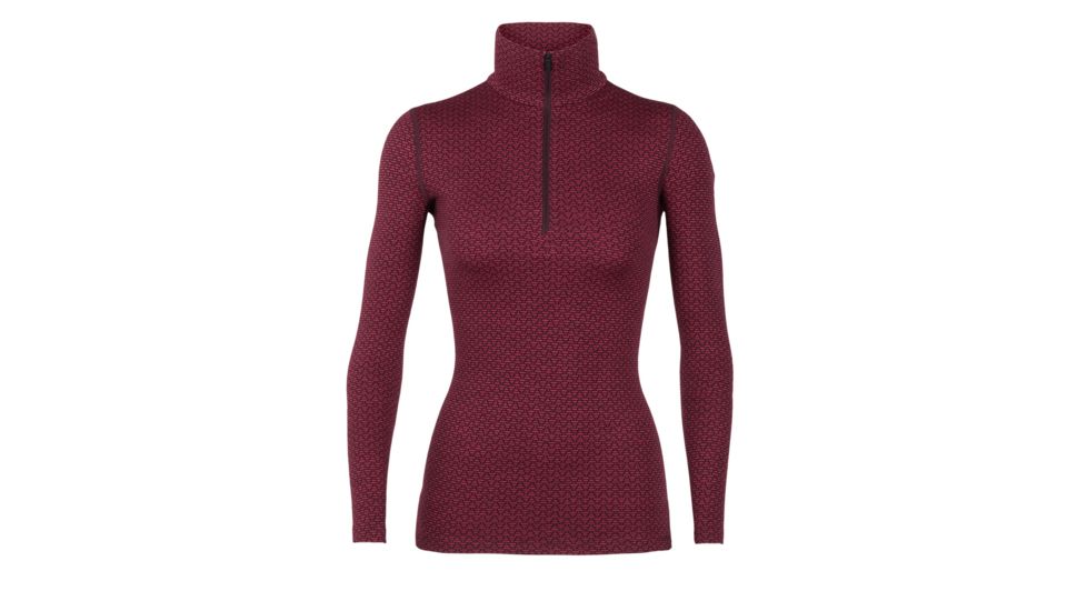 Icebreaker 250 Vertex Long Sleeve Half Zip Mountain Dash - Womens, Prism/Velvet, Large, 104495-602-L