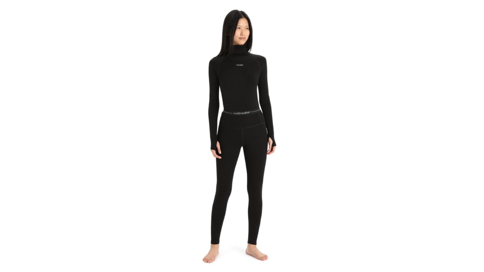 Icebreaker 260 Tech High Rise Thermal Leggings - Womens, Black, Extra Small, IB0A56I4001XS