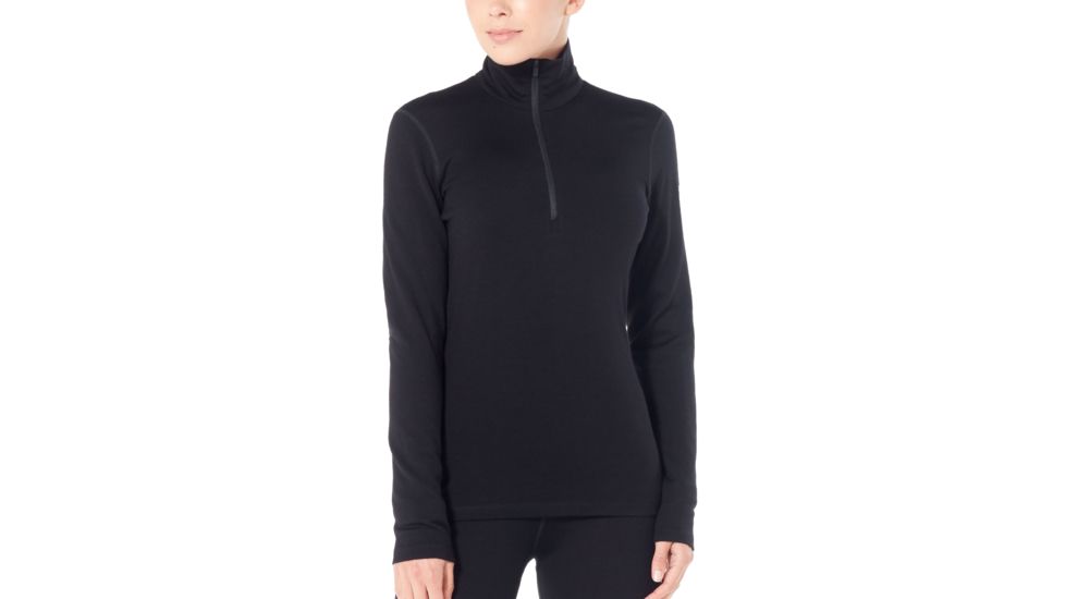 Icebreaker 260 Tech Long Sleeve Half Zip, Black, Extra Large, 104390-001-XL