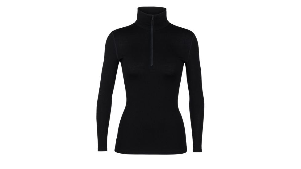 Icebreaker 260 Tech Long Sleeve Half Zip, Black, Extra Large, 104390-001-XL