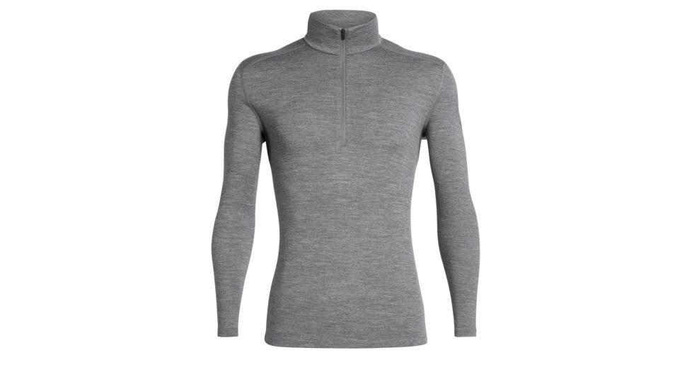 Icebreaker 260 Tech Long Sleeve Half Zip Thermal Top - Men's, Gritstone Heather, Large, IB104372013L
