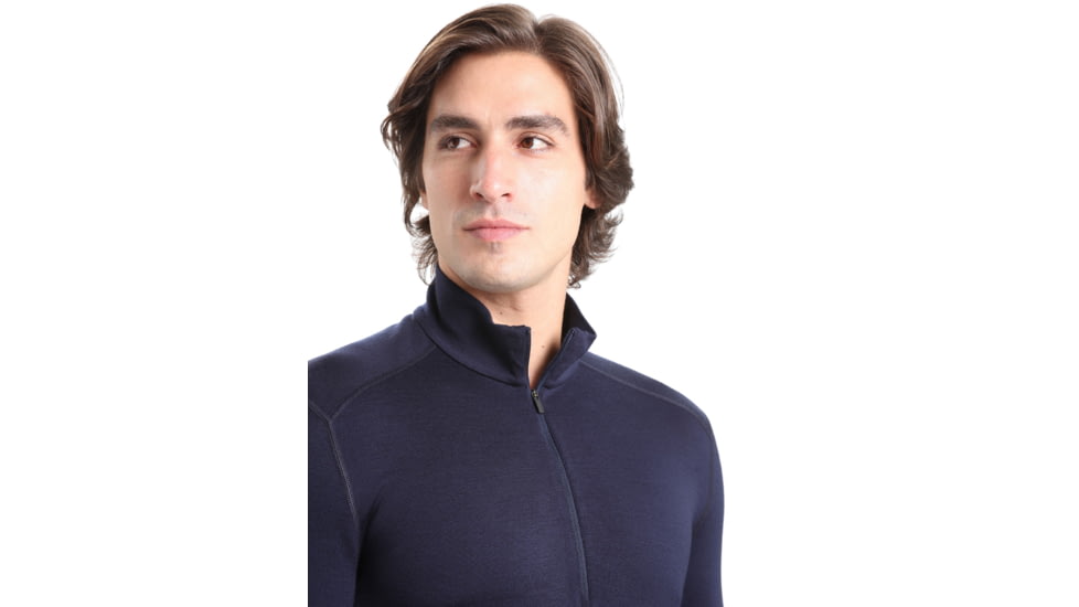 Icebreaker 260 Tech Long Sleeve Half Zip Thermal Top - Mens, Midnight Navy, Extra Small, IB104372401XS