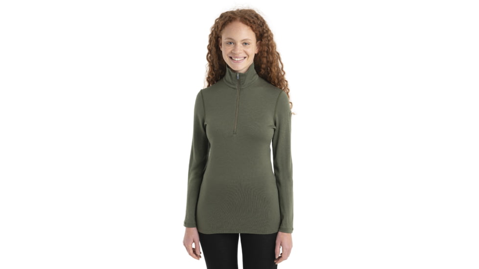 Icebreaker 260 Tech Long Sleeve Half Zip Thermal Top - Womens, Loden, Extra Small, IB104390069XS