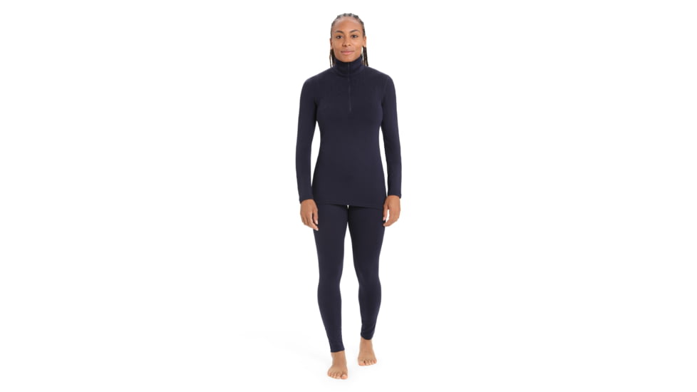 Icebreaker 260 Tech Long Sleeve Half Zip Thermal Top - Womens, Midnight Navy, Extra Large, IB104390401XL