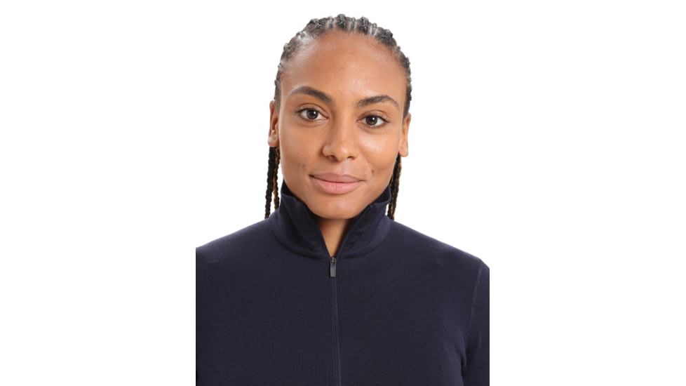 Icebreaker 260 Tech Long Sleeve Half Zip Thermal Top - Womens, Midnight Navy, Extra Large, IB104390401XL