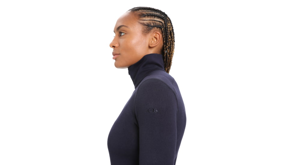 Icebreaker 260 Tech Long Sleeve Half Zip Thermal Top - Womens, Midnight Navy, Extra Large, IB104390401XL