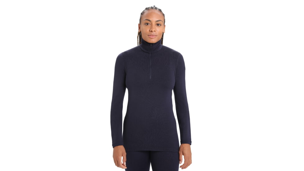 Icebreaker 260 Tech Long Sleeve Half Zip Thermal Top - Women's, Midnight Navy, Extra Large, IB104390401XL
