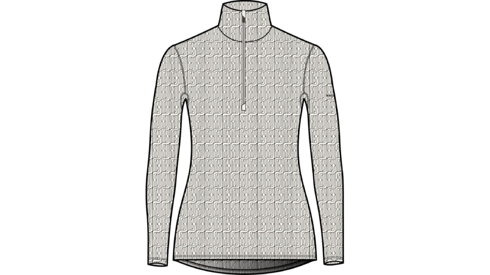 Icebreaker 260 Vertex Long Sleeve Half Zip Herenga Thermal Top - Women's, Snow/Black/J, Large, IB0A56TA598L