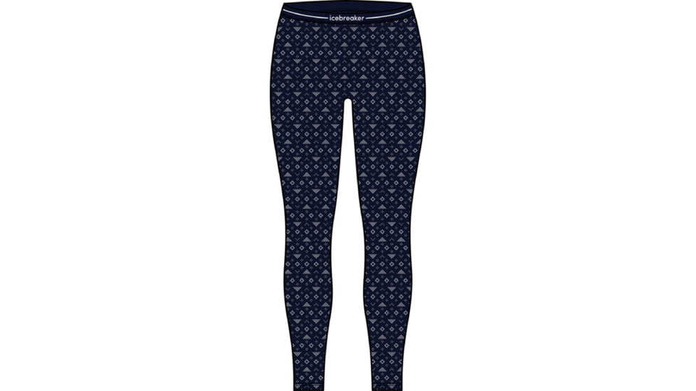 Icebreaker 260 Vertex Thermal First Snow Leggings - Women's, Midnight Navy/Snow/J, Extra Large, IB0A56V1259XL