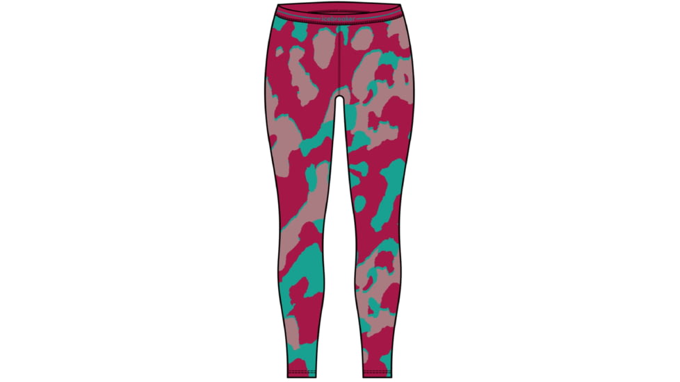 Icebreaker 260 Vertex Thermal Natural Shades Leggings - Women's, Electrpnk/Crystal/Flxgren/J, Small, IB0A56UO983S