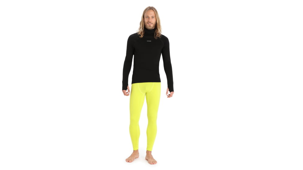 Icebreaker 300 MerinoFine Long Sleeve Roll Neck Thermal Top - Mens, Black, Medium, IB0A56KO001M