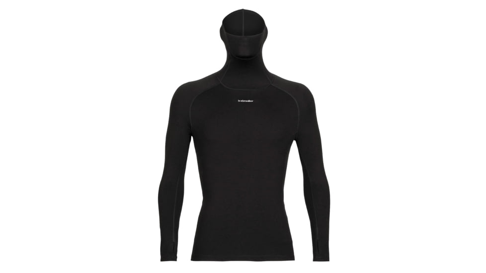 Icebreaker 300 MerinoFine Long Sleeve Roll Neck Thermal Top - Mens, Black, Medium, IB0A56KO001M