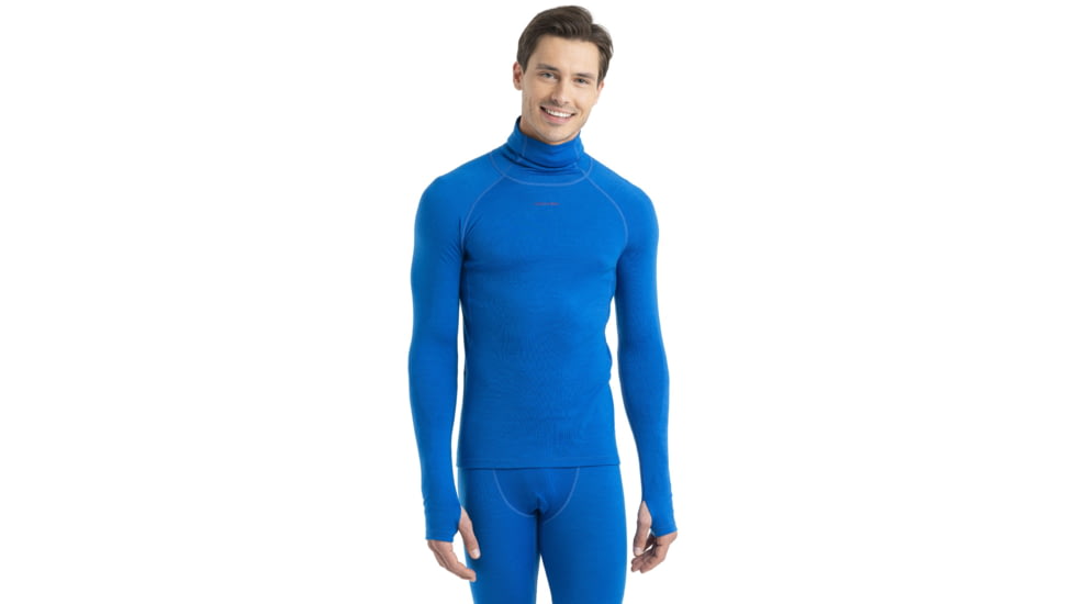 Icebreaker 300 MerinoFine Long Sleeve Roll Neck Thermal Top - Mens, Lazurite, 2XL, IB0A56KO580XXL