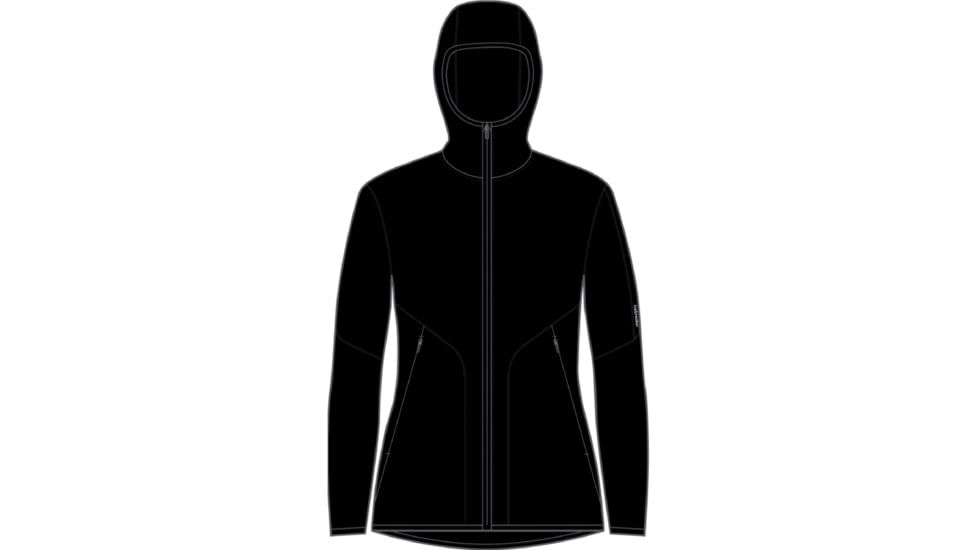 Icebreaker 560 Realfleece Elemental II Long Sleeve Zip Hoodie - Women's, Black, Medium, IB0A56SS001M