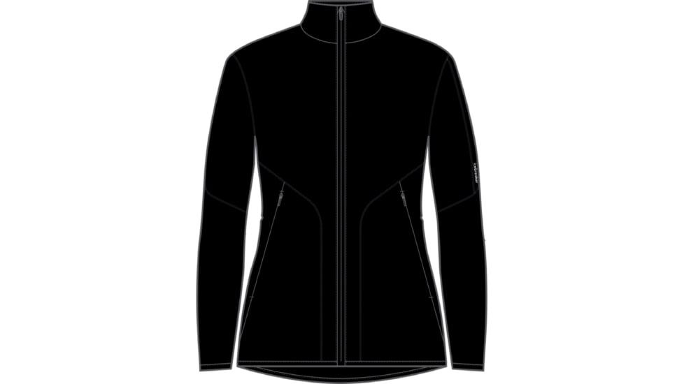 Icebreaker 560 Realfleece Elemental II Long Sleeve Zip Jackets - Women's, Black, Extra Small, IB0A56SR001XS