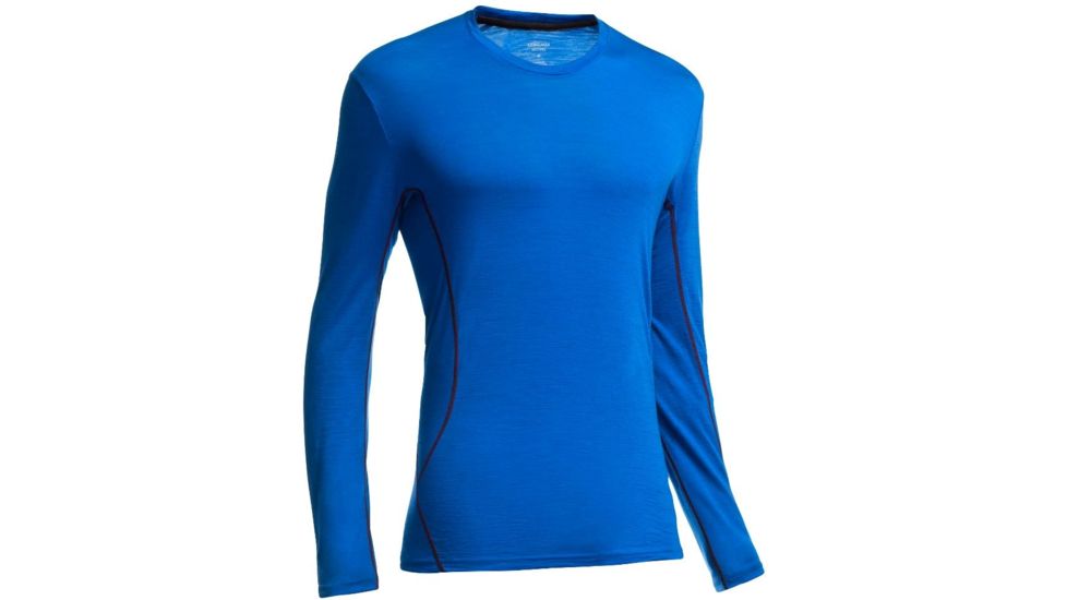 Icebreaker Aero Long Sleeve Crew - Men's-Awesome/Carbon-Large