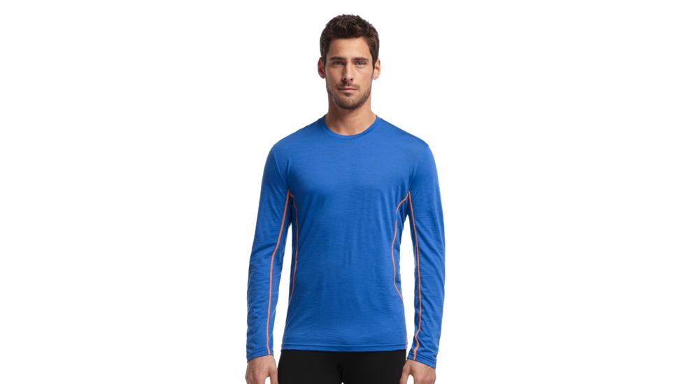 Icebreaker Aero Long Sleeve Crew - Men's-Cadet/Neo-Large