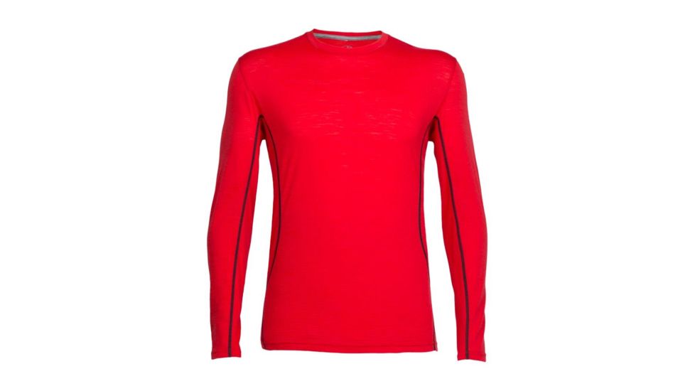 Icebreaker Aero Long Sleeve Crew - Men's-Rocket/Stealth-X-Large