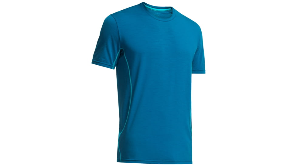 Icebreaker Aero Short Sleeve Crewe - Men's-Petrol/Aquamarine-Medium