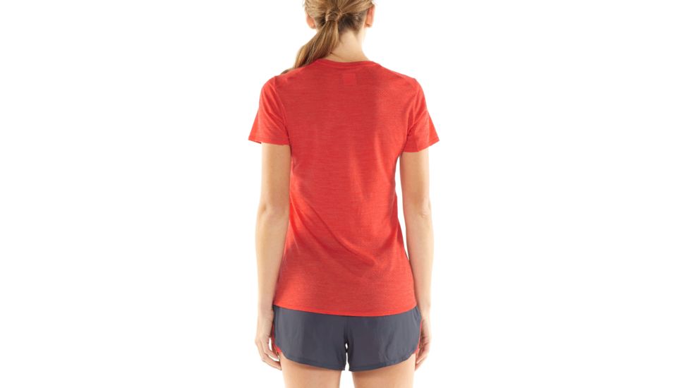 Icebreaker Amplify Short Sleeve Low Crewe - Womens, EMBER HTHR, L, 104765601L