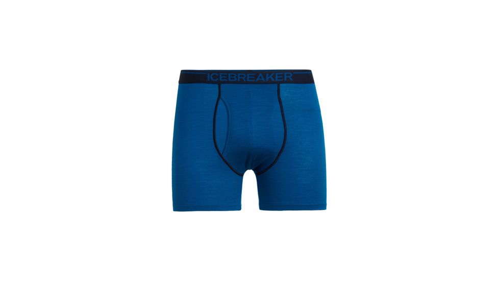 Icebreaker Anatomica Boxers with Fly - Mens, Isle/Midnight Navy, Medium, 103030414M
