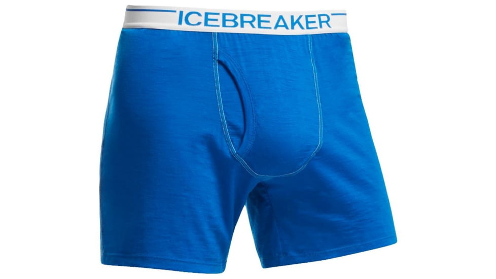 Icebreaker Anatomica Relaxed Boxer with Fly - Mens-Awesome/White-Medium