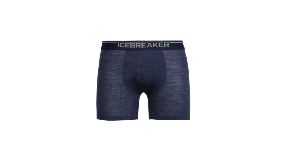 Icebreaker Anatomica Rib Boxers, Fathom Hthr/Admiral, 2XL, 103605401XXL