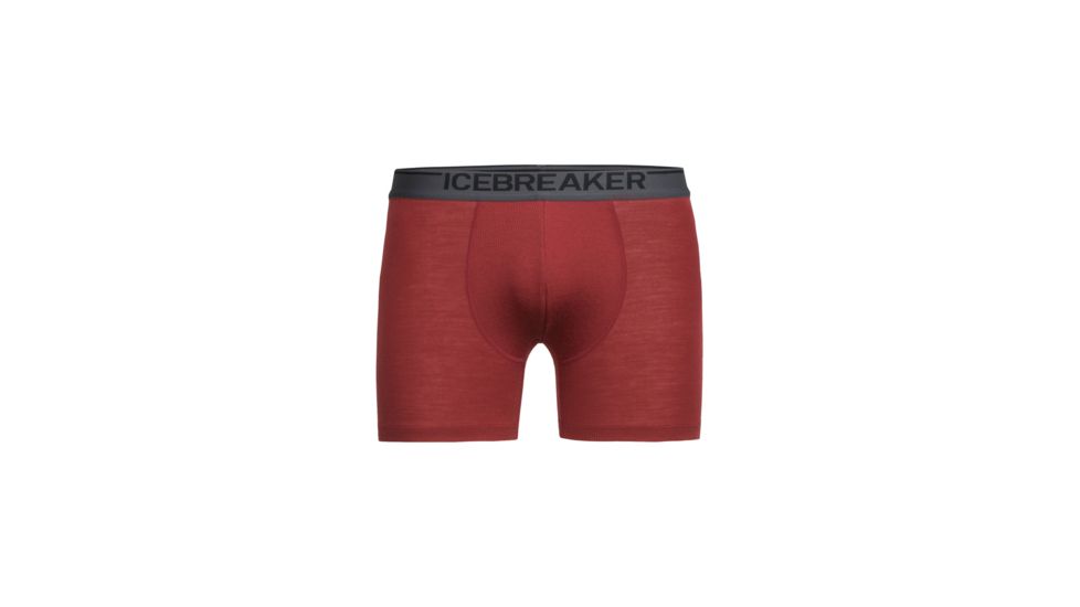 Icebreaker Anatomica Rib Boxers, Vintage Red/Monsoon, L, 103605601L