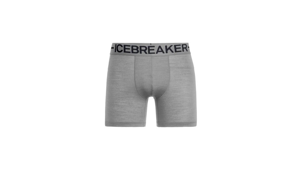 Icebreaker Anatomica Zone Boxers - Mens, TIMBERWOLF HTHR/Black, XL, 104113003XL