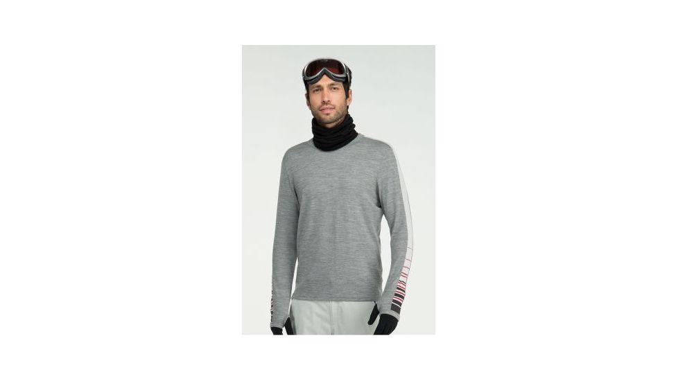 Icebreaker Apex Crewe 260 LS Shirt - Men's-Black/Metro-Medium