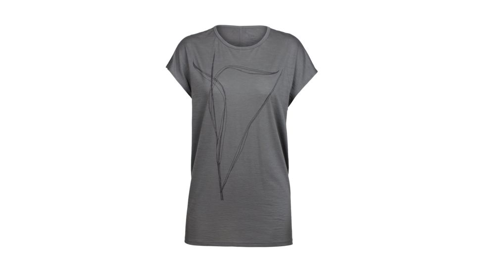 Icebreaker Aria Short Sleeve Tunic Blade, Metal, XS, 104106001XS