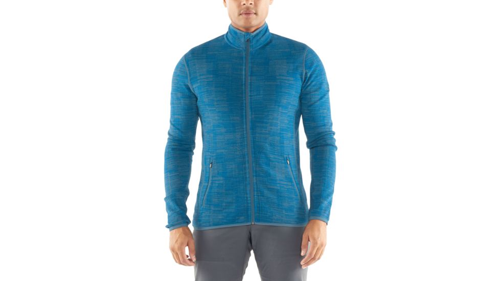 Icebreaker Awithay Long Sleeve Zip - Mens, Thunder/Isle, Large, 104693401L