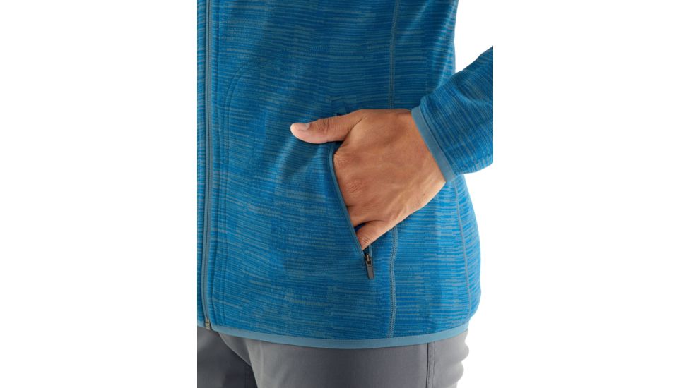 Icebreaker Awithay Long Sleeve Zip - Mens, Thunder/Isle, Large, 104693401L