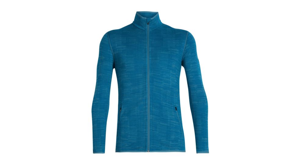 Icebreaker Awithay Long Sleeve Zip - Mens, Thunder/Isle, Large, 104693401L
