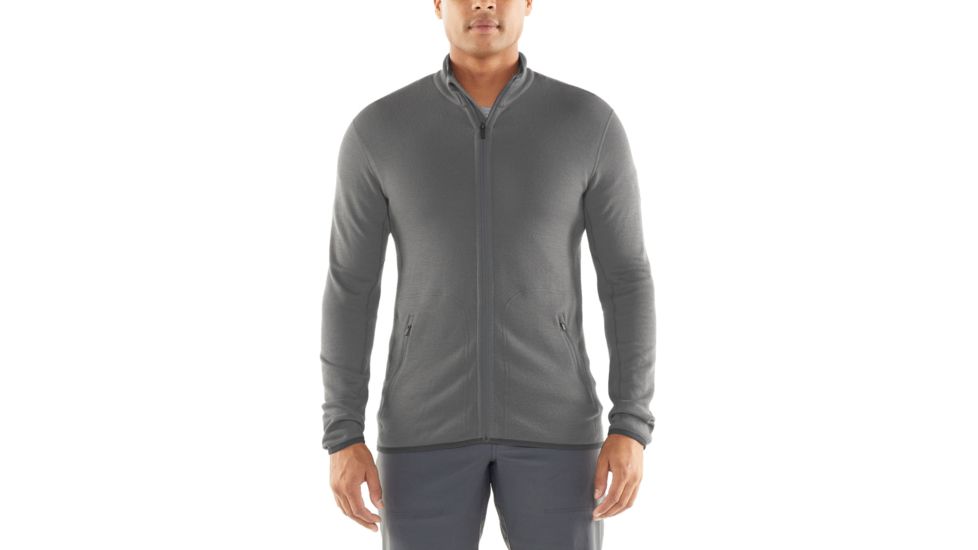 Icebreaker Awithay Long Sleeve Zip - Mens, TIMBERWOLF/Monsoon, Large, 104693001L