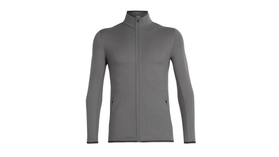Icebreaker Awithay Long Sleeve Zip - Mens, TIMBERWOLF/Monsoon, Large, 104693001L