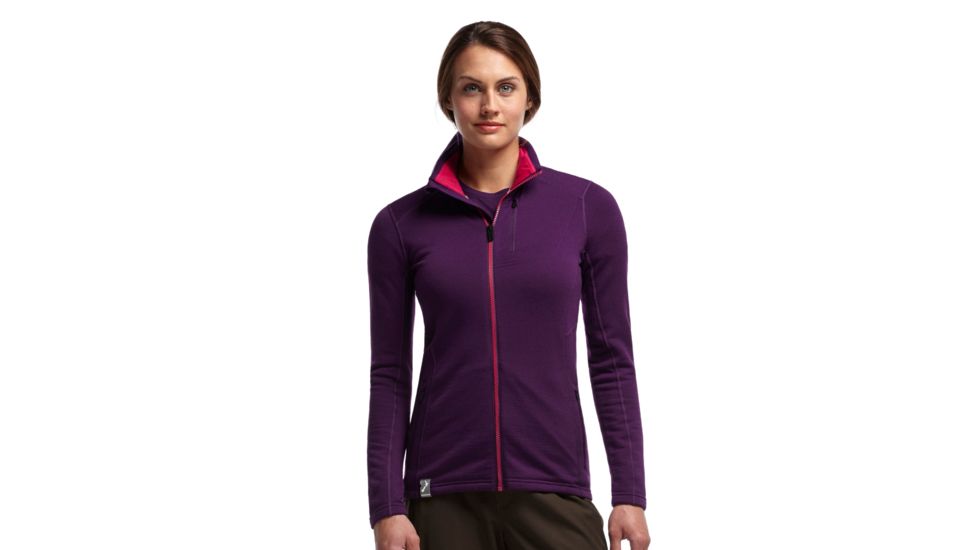 Icebreaker Cascade Long Sleeve Zip Jacket - Women's-Large-Vino/Garnet
