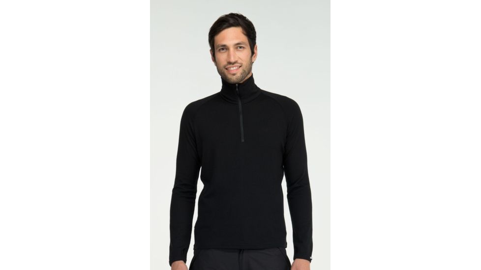 Icebreaker Tech Long Sleeve Half Zip Clearance - Men's-Black-Medium