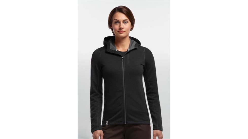Icebreaker Cascade Plus Long Sleeve Hood Jacket - Women's-Black-Small