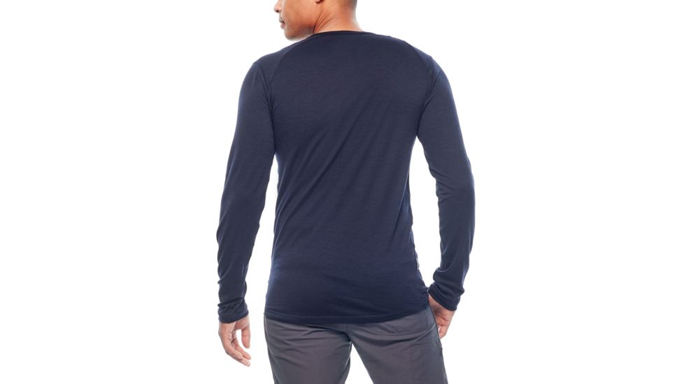 Icebreaker City Lite Long Sleeve Henley, Midnight Navy, M, 104125401M