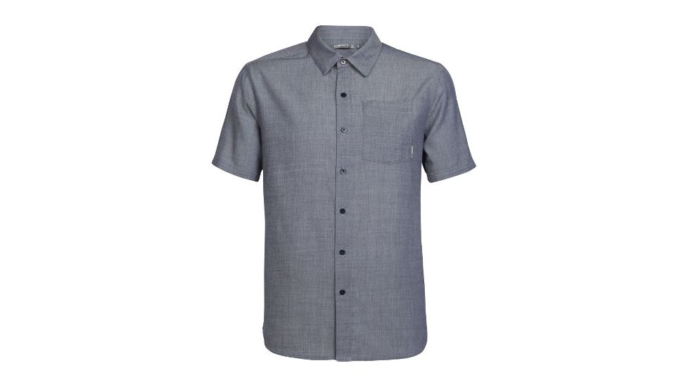 Icebreaker Compass Short Sleeve Shirt - Men's, Stealth, Medium, 103611001M