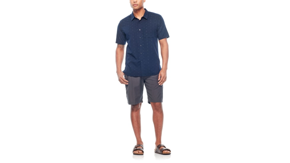 Icebreaker Compass Short Sleeve Shirt, Midnight Navy, M, 103611402M