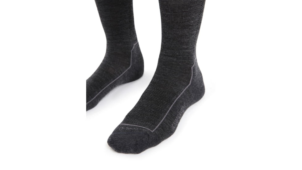 Icebreaker Cool-Lite Hike 3Q Crew Socks - Women's, Jet Heather/Monsoon, Large, IB104662782L