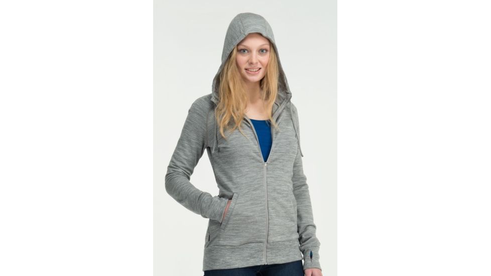 Icebreaker Crush Long Sleeve Hood Clearance - Women's-Metro-Small