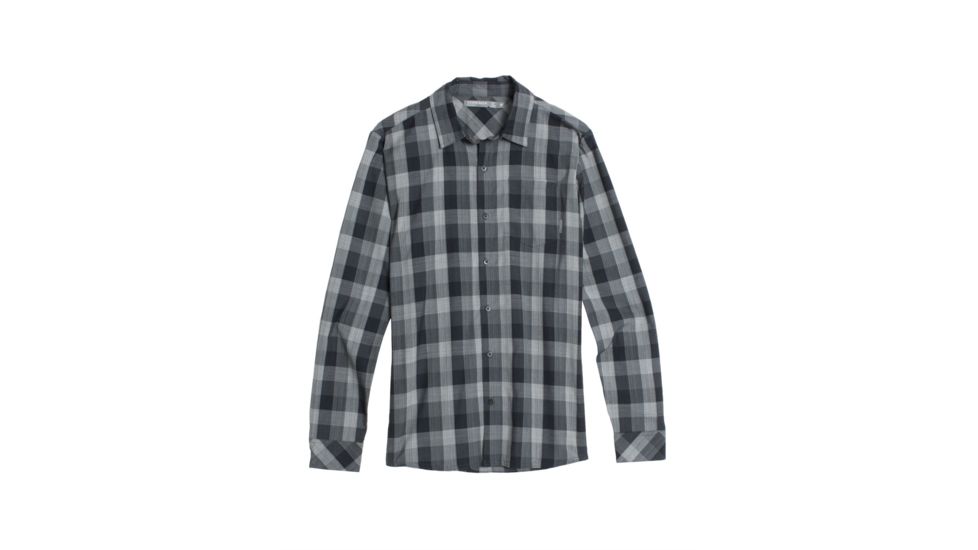Departure II Long Sleeve Shirt - Mens -Jet Heather/Monsoon/Snow-Small