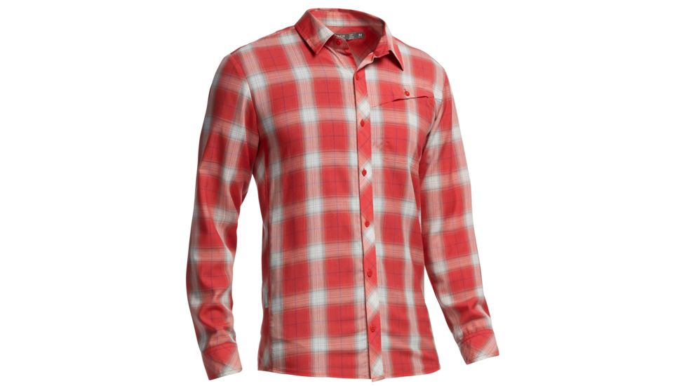 Icebreaker Departure Long Sleeve Shirt - Mens-Clay Plaid-Small